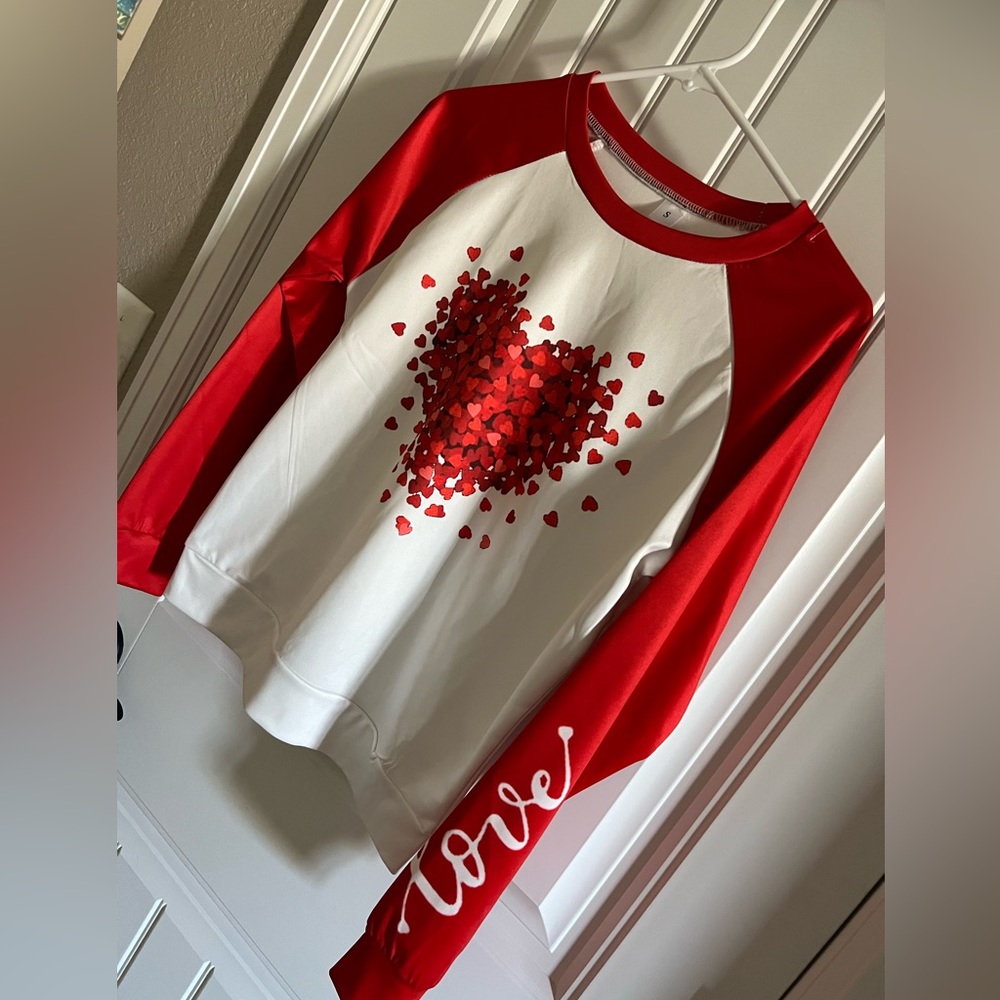 Screen printed long sleeve. Perfect for Valentine’s Day.